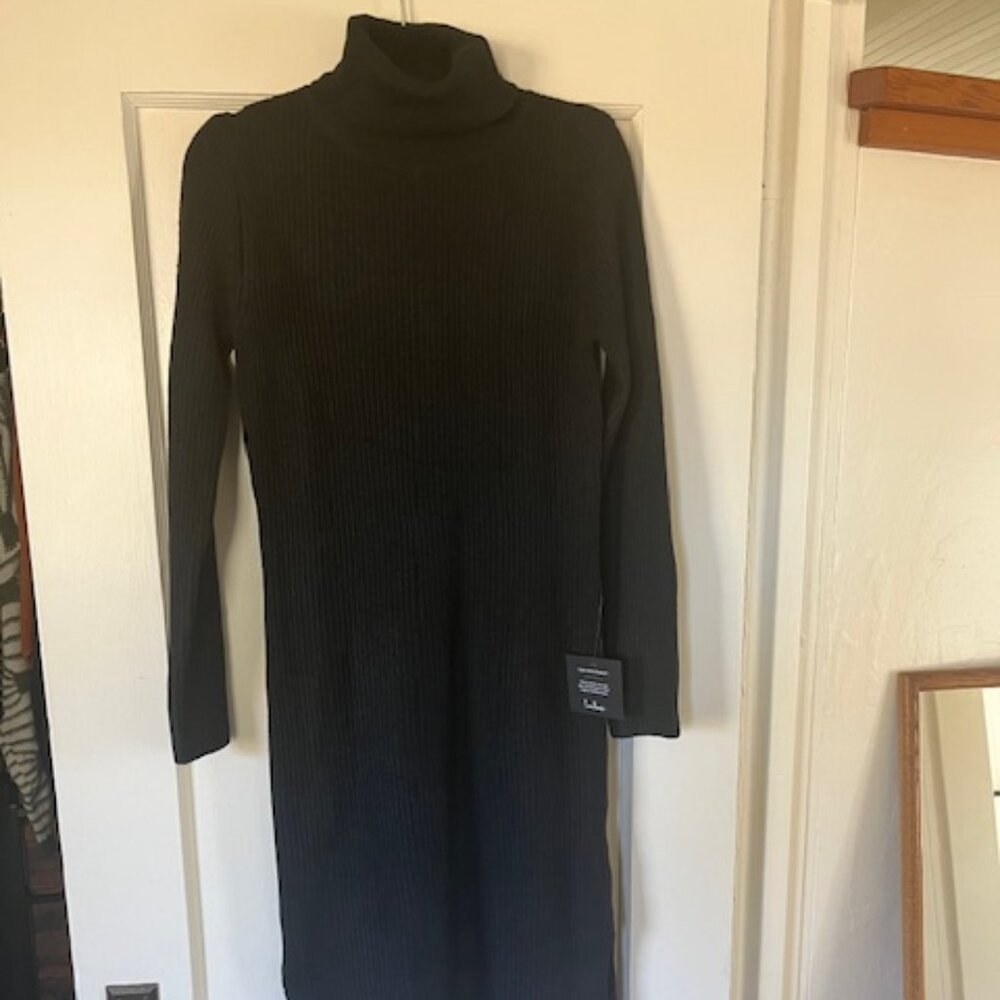 Black Turtleneck Sweater Dress